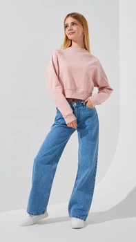Свитшот однотонный для девочки LAWA K-GTC02301 158 см Пудровый shop (2888000012555)