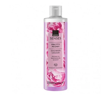 Увлажняющий крем-гель для душа Avon Senses Нежный пион Pretty Peone Shower Cream Peony & Magnolia Scent с пионом и магнолией 500 мл