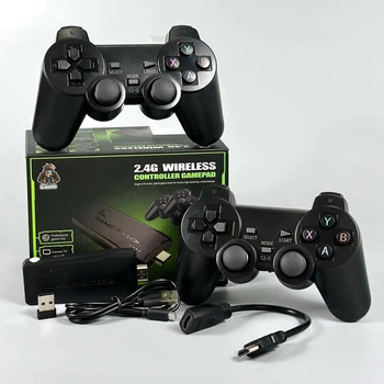 Портативная игровая консоль Game Stick Lite M8-5-30 64Гб 4K TV с 2 беспроводными джойстиками Черный 59268