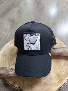 Кепка Бейсболка Тракер с сеткой Goorin Brothers Animal Farm Gorilla с Гориллой Черная 4219