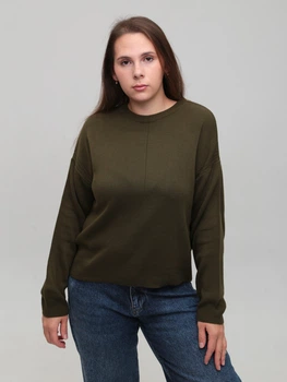 Светр жіночий хакі укорочений 12249-8-Т ONE SIZE