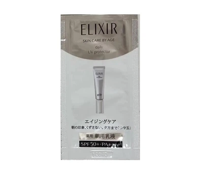 Солнцезащитная, увлажняющая крем-эмульсия Shiseido Elixir Skin Care By Age Daily UV Protector SPF50+, пробник 05 мл