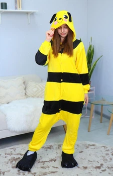 Женская кигуруми пижама взрослая и подростковая Kigurumi Оса Пчела Желтый L 165-175 см (1046)