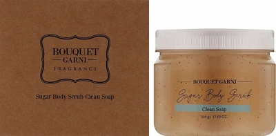 Скраб для тіла Bouquet Garni Sugar Body Scrub Clean Soap Цукровий 500 г (8809487048565)