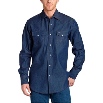 Джинсовая рубашка Wrangler – Rigid Indigo Denim L (MS70119)