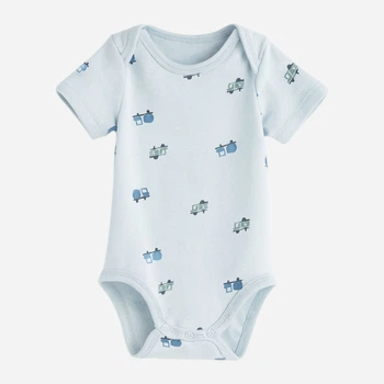 Детское боди-футболка для новорожденных мальчиков H&M 1159381013c35 62 см Голубое (KC1000000054880)