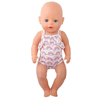 Одяг для ляльки розміром 43 см пупса Baby Born або American Girl Бебі Борн Купальник купальний костюм Веселка