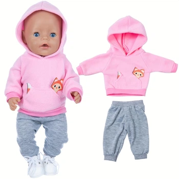 Одяг для ляльки розміром 43 см пупса Baby Born або American Girl Бебі Борн Спортивний Костюм Лисичка