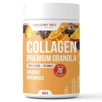 Колагенова гранола Апельсинове Брауні Gregory Mill Orange Brownies Collagen Premium Granola, 600 г GM-01-16