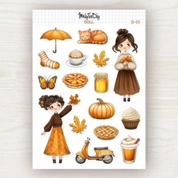 Стикеры наклейки MriyTaDiy DOLL-13 "Вкус осени" 105 х148 мм