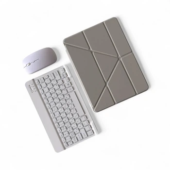 Чохол CaseFashion Origami case з тримачем для стилуса з клавіатурою і мишею в комплекті для iPad 11 (A16) (2025) - Grey