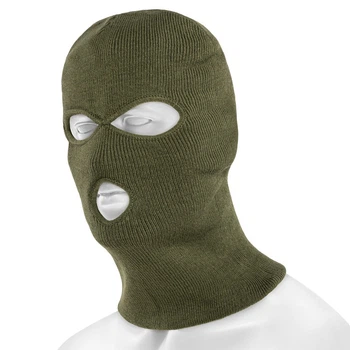 Балаклава тактическая Mil-Tec Balaclava with 3 holes One size Olive (M-T)