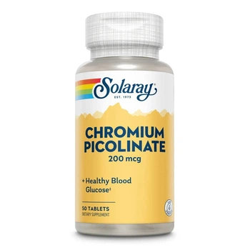 Хром піколінат Chromium Picolinate 200 мкг, Solaray, 50 таблеток