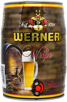 Пиво Werner Weissbier світле нефільтроване 5.4% 5 л (4047900005045)