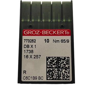 Голки Groz-Beckert DBx1, R, №65 з тонкою колбою для промислових швейних машин (7203)