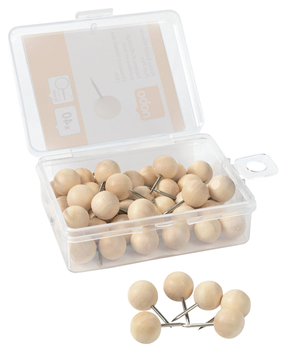 Pinezki Nobo drewniane 40 szt (5028252643146)