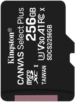Карта памяти Kingston 256GB microSDXC C10 UHS-I R100/W85MB/s (SDCS2/256GBSP)