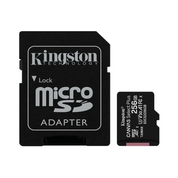 Карта памяти MicroSDXC 256GB UHS-I/U3 Class 10 Kingston Canvas Select Plus R100/W85MB/s + SD-адаптер (SDCS2/256GB)