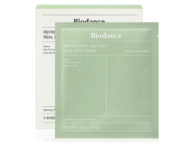 Маска гидрогелевая освежающая с морскими водорослями Refreshing Sea Kelp Real Biodance 5 шт