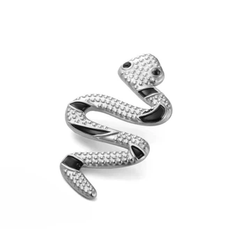 Брошь-значок BROCHE бижутерия Животные Змея из стали серебристая BRGV115085