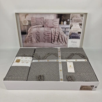 Покривало Moda Box 240х260 з наволочками Duhan Antrasit