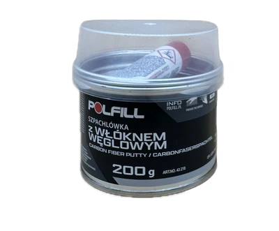 Шпаклівка карбонова (з вуглцевим волокном) "CARBON" + затв. 200г чорна Polfill