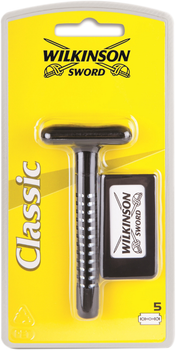 Бритва для гоління Wilkinson Sword Double Edge Razor 5 змінних лез (4027800015504)