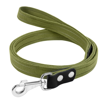 Поводок для собак хб тесьма Collar 2.0 х 300 см Зелений