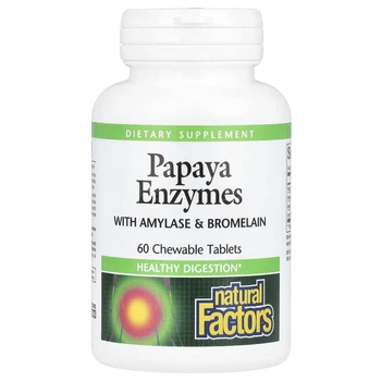 Травні ферменти папайї Natural Factors (Papaya Enzymes) жувальні таблетки 60 шт