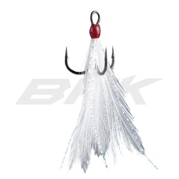 Гачок потрійний BKK Feathered Spear-21 SS White №6(3шт) (201607) 5524496