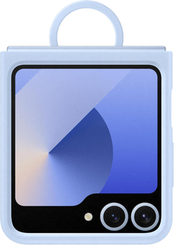 Etui plecki Samsung Silicone Case with Ring do Galaxy Flip6 Blue (8806095620121)