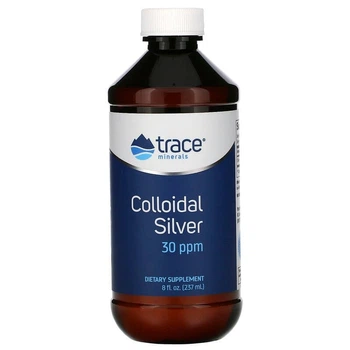 Коллоидное серебро, Colloidal Silver, Trace Minerals Research, 30 PPM, 237 мл.