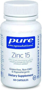 Цинк, Zinc, Pure Encapsulations, 15 мг, 60 капсул