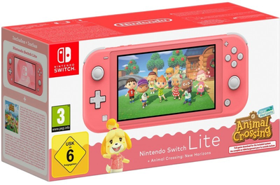 Консоль Nintendo Switch Lite Coral + ACNH bundle (0045496546120)