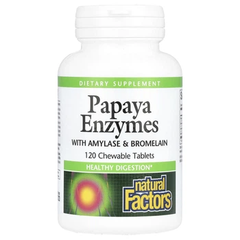 Травні ферменти папайї Natural Factors (Papaya Enzymes) жувальні таблетки 120 шт