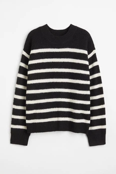 Жіночий светр H&M 202710-2 XS(160/80) чорно-білий (2000004790868)