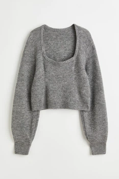 Жіночий светр H&M 202586-2 L(175/104) сірий (2025860005)