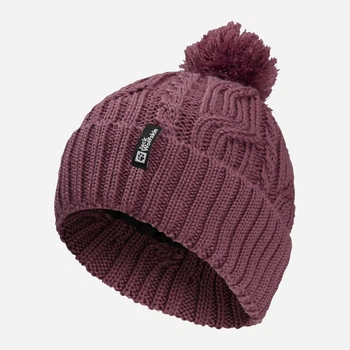Шапка Jack Wolfskin Pompom Beanie 1905092-5114 One Size Розовая (4064886510059)