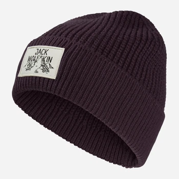 Шапка Jack Wolfskin Badge Beanie A61610-I0116 One Size Сливова (4064886510219)