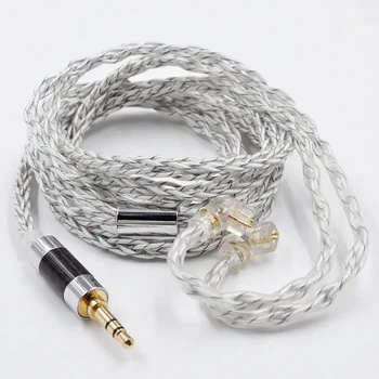 KZ Silver&Blue Cable – 8-жильный Hi-Fi кабель для наушников из посеребренной меди для аудиофилов