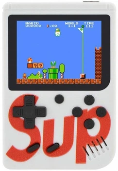 Карманная игровая ретро приставка Sup Game Box 400 игр dendy SEGA 8bit белая