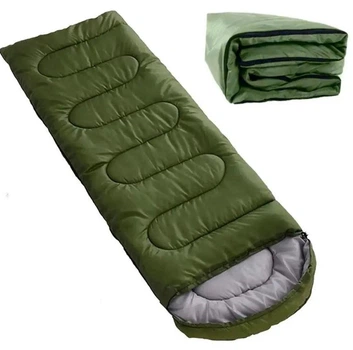 Туристический спальный мешок Stenson MH-4068G 210×75 см хаки