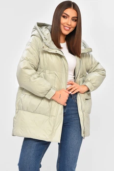 Куртка жіноча демісезонна м'ятного кольору Fashion розмір 44 (206037)