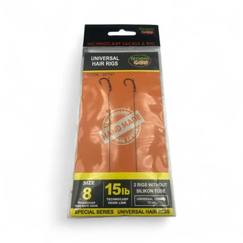 Готовые поводки Universal Hair Rigs 15Lb. Wide Gape Hook №8. 1уп. - 2шт. арт 80747