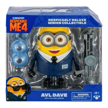 Ігрова фігурка міньйона Дейв з Нікчемний я 4 Minions Despicable Me 4 Agent Dave Figure 14 см (59298)
