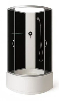Душевая кабина с глубоким поддоном KO&PO 6021 G 90х90х195 см тонированное стекло раздвижные двери (C15549)