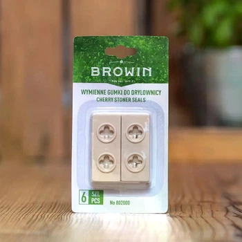 Запасні гумки до приладу для видалення кісточок Browin набір 6 шт, 2×4,5 см ДМ802000