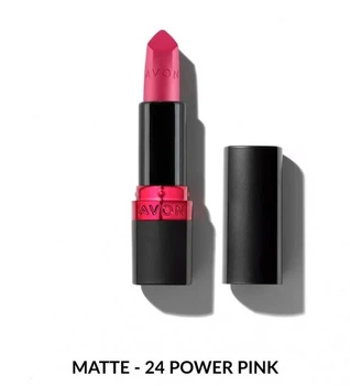 Зволожувальна матова губна помада Avon "Ультра" POWER PINK Насичений рожевий