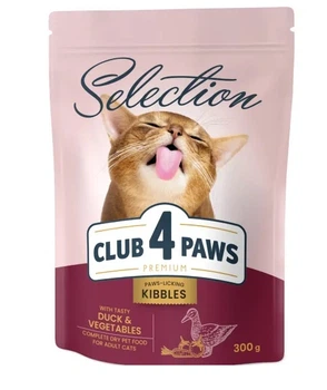 Сухий корм для котів Club 4 Paws Premium Cелекшн з качкою та овочами 300 г.(4820215365451)