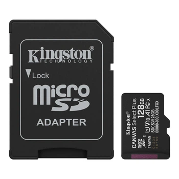 Kingston Карта памяти Kingston microSD 128GB C10 UHS-I A1 V10 R150MB/s + SD